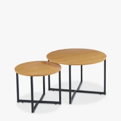 Komplet 2 okrągłych stolików KARMONY