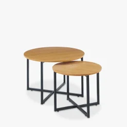 Komplet 2 okrągłych stolików KARMONY