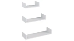 Komplet 3 półek TRIO biały