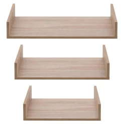 Komplet 3 półek TRIO dąb sonoma