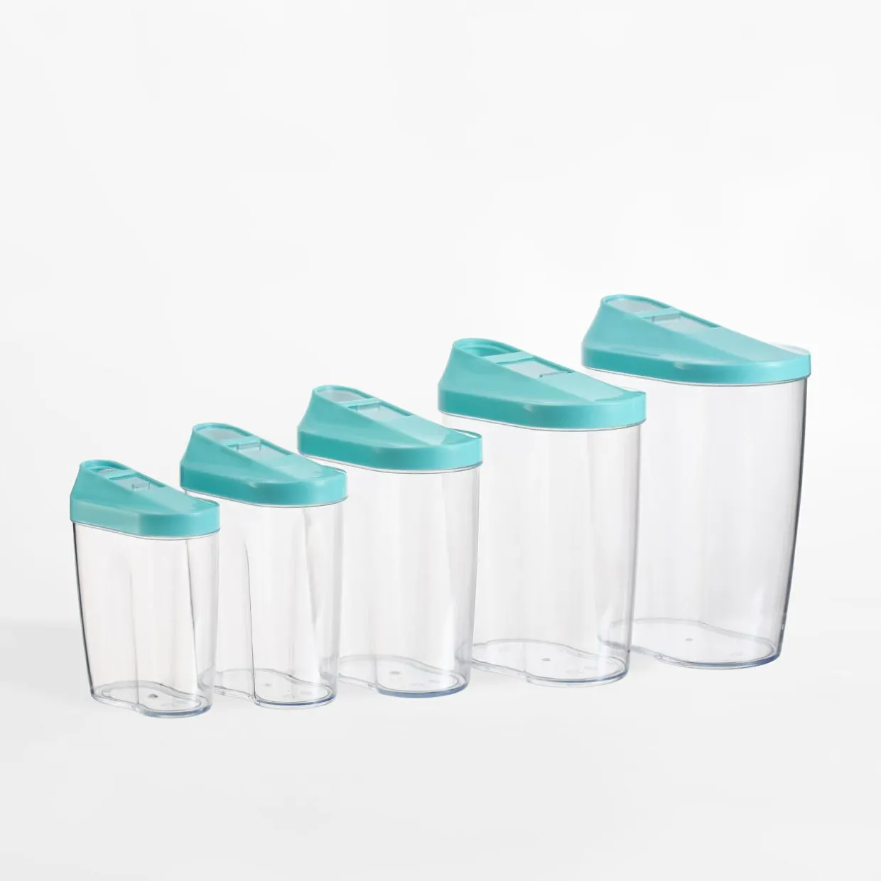 Komplet 5 pojemników na produkty sypkie