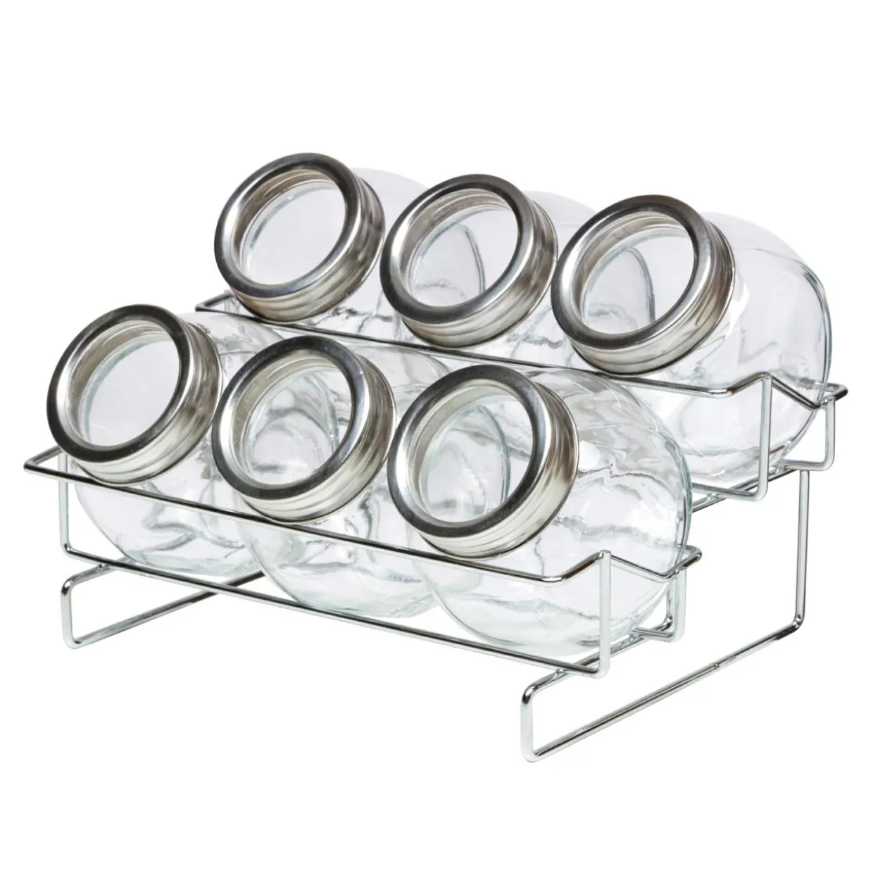 Komplet 6 pojemników na stojaku 200 ml