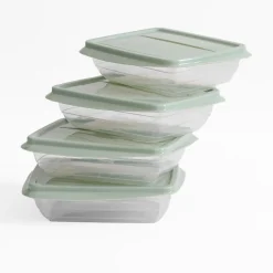 Komplet 4 pojemników na żywność, 500 ml