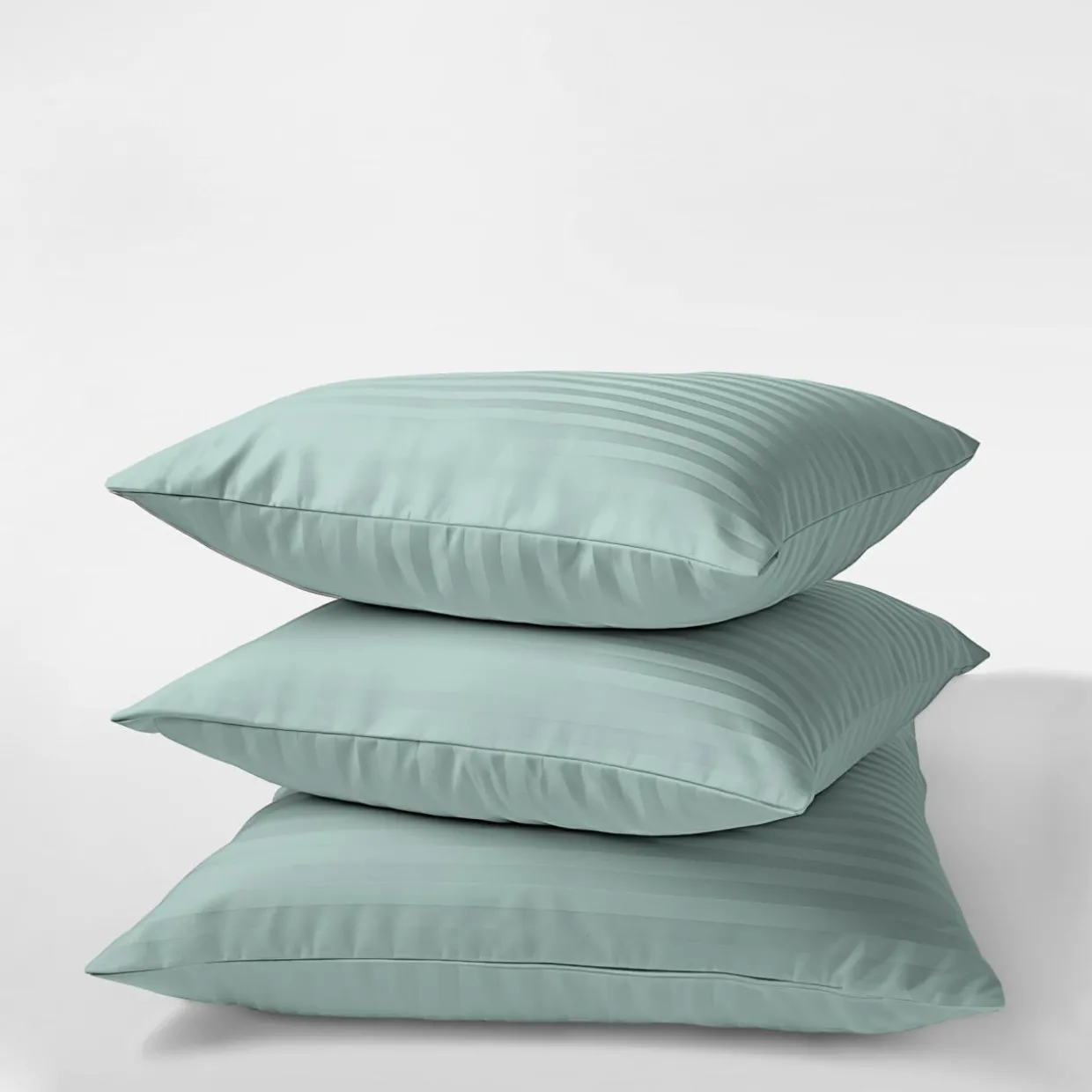 Komplet 2 poszewek adamaszek miętowe PURE 70x80 cm
