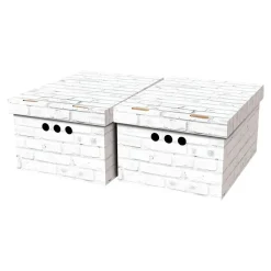 Komplet 2 pudełek tekturowych A4 CEGŁA BIAŁA