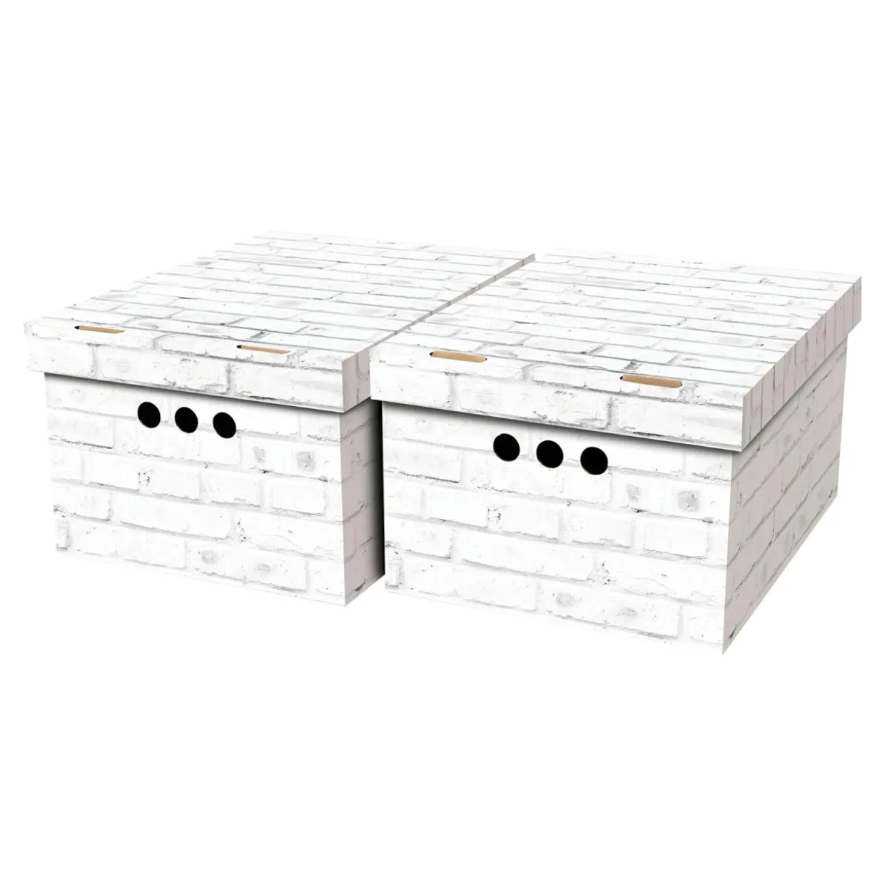 Komplet 2 pudełek tekturowych A4 CEGŁA BIAŁA