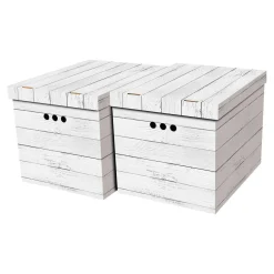 Komplet 2 pudełek tekturowych DESKA BIAŁA XL