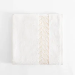 Komplet 2 ręczników biały/czarny GLOW