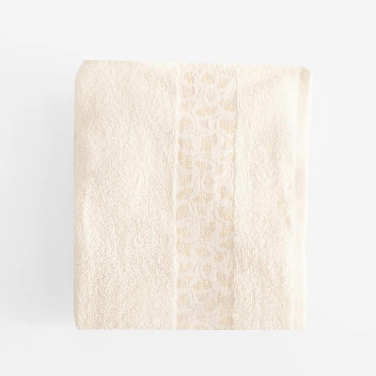 Komplet 2 ręczników kremowy/beżowy BLINK