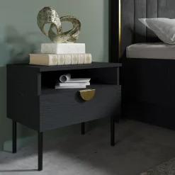 Komplet 2 szafek nocnych czarnych MOND