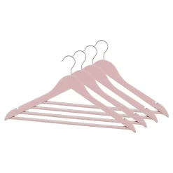 Komplet 4 wieszaków drewnianych