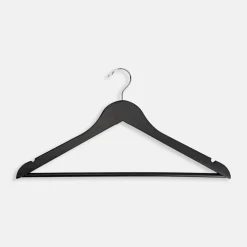 Komplet 4 wieszaków drewnianych, czarne