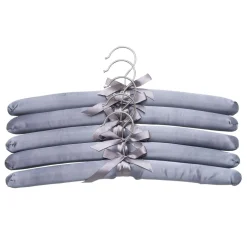 Komplet 5 wieszaków satynowych grafit