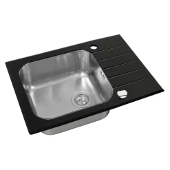 Komplet - zlewozmywak AGAT 30 z baterią YONA GLOSSY