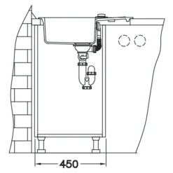 Komplet – zlewozmywak CANTO 30 z baterią GALLA i matą ALLROUND czarny