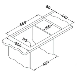 Komplet – zlewozmywak CANTO 30 z baterią GALLA i matą ALLROUND czarny