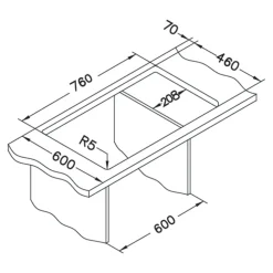 Komplet – zlewozmywak CANTO 130 z baterią GALLA i matą ALLROUND czarny