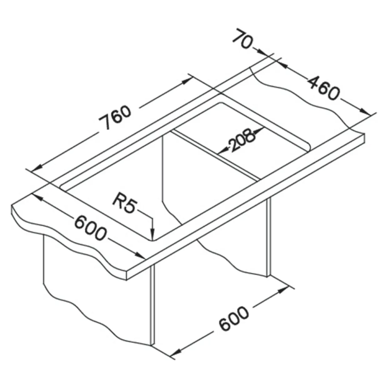 Komplet – zlewozmywak CANTO 130 z baterią GALLA i matą ALLROUND czarny