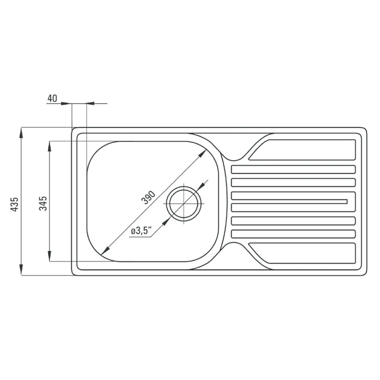 Komplet - zlewozmywak LEGATO z baterią LUNO