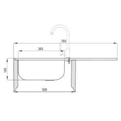 Komplet - zlewozmywak LEGATO z baterią LUNO