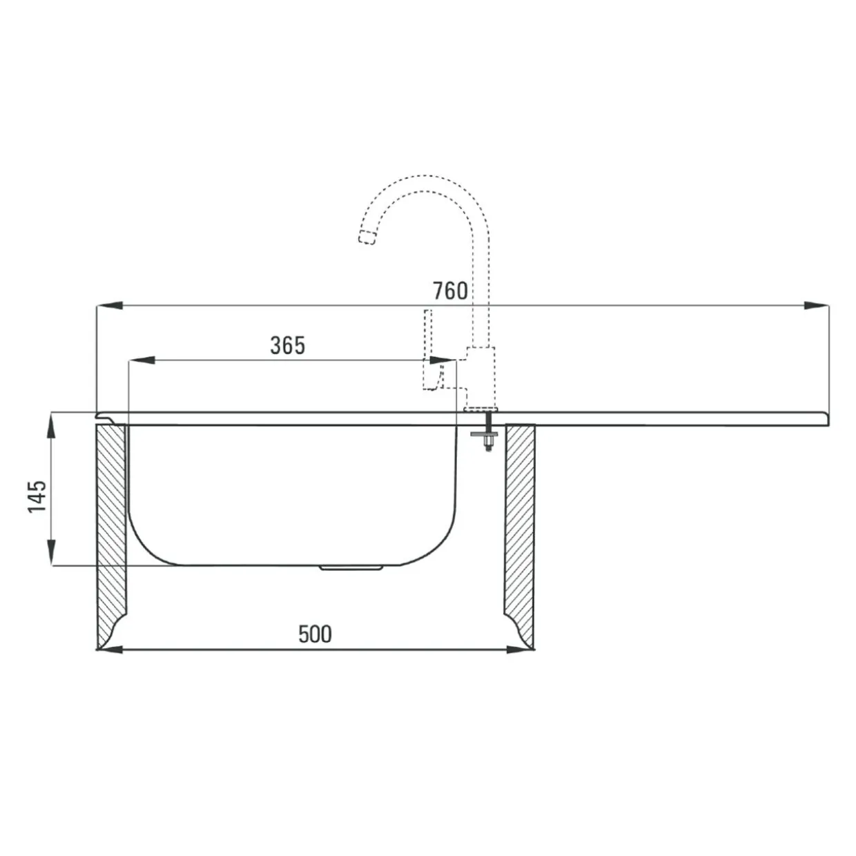 Komplet - zlewozmywak LEGATO z baterią LUNO
