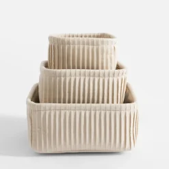 Komplet koszy do przechowywania beż, 3 sztuki