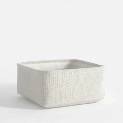 Komplet koszy do przechowywania biały, 3 sztuki