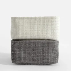 Komplet koszy do przechowywania biały, 3 sztuki