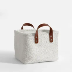 Komplet koszy do przechowywania białe, 3 sztuki