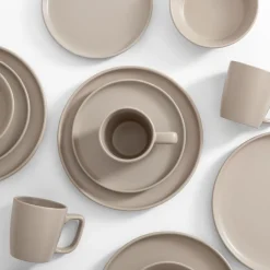 Komplet obiadowo-kawowy szary MATTEO, 16 elementów