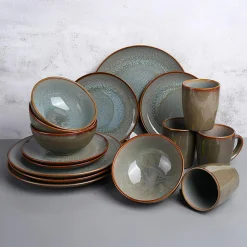 Komplet obiadowy MODAR GREY, 16 elementów