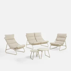 Komplet ogrodowy beżowy HUNDIGO