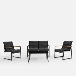 Komplet ogrodowy sofa, 2 fotele i stolik SOMEL