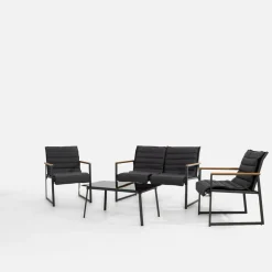 Komplet ogrodowy sofa, 2 fotele i stolik SOMEL