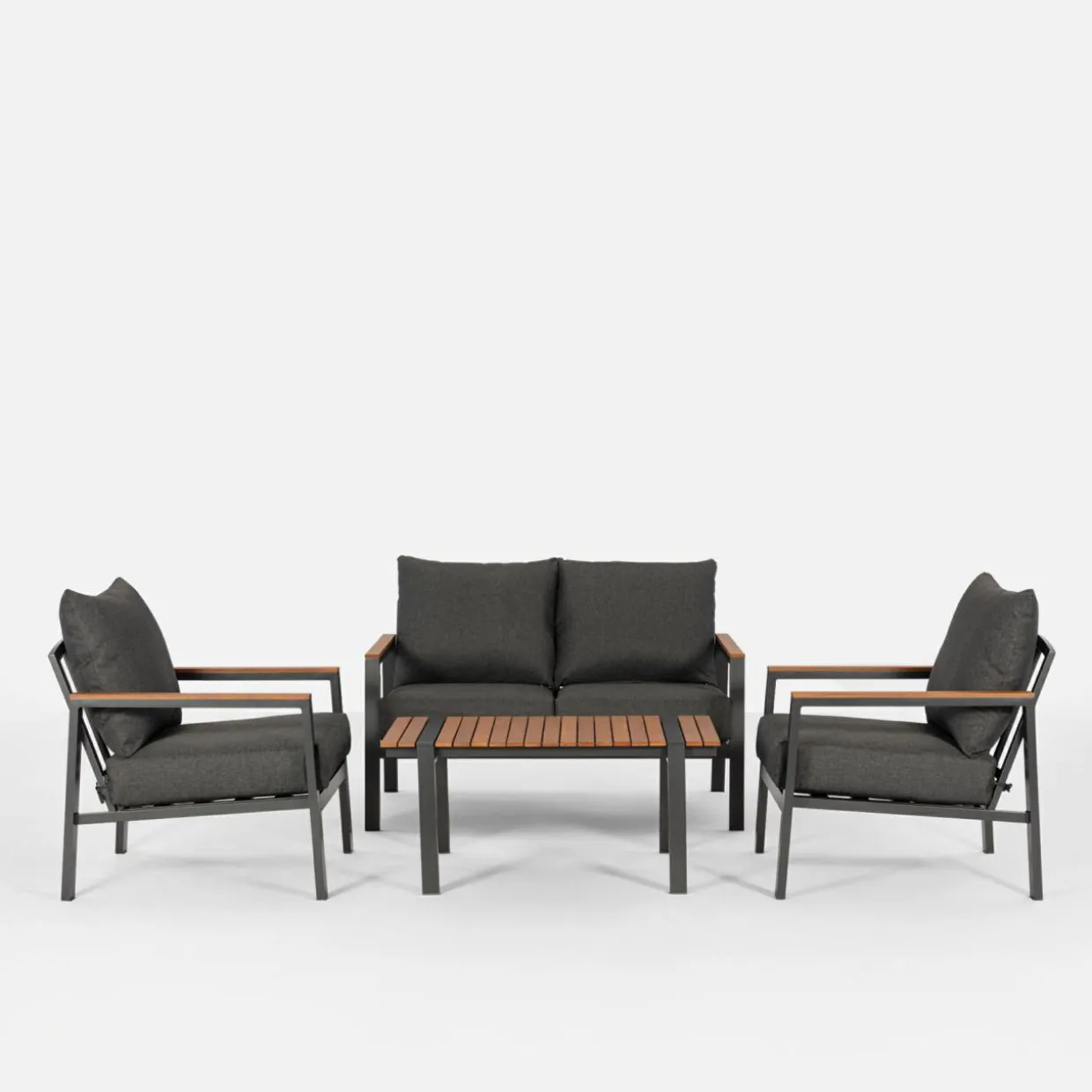 Komplet ogrodowy szary HENTILLA