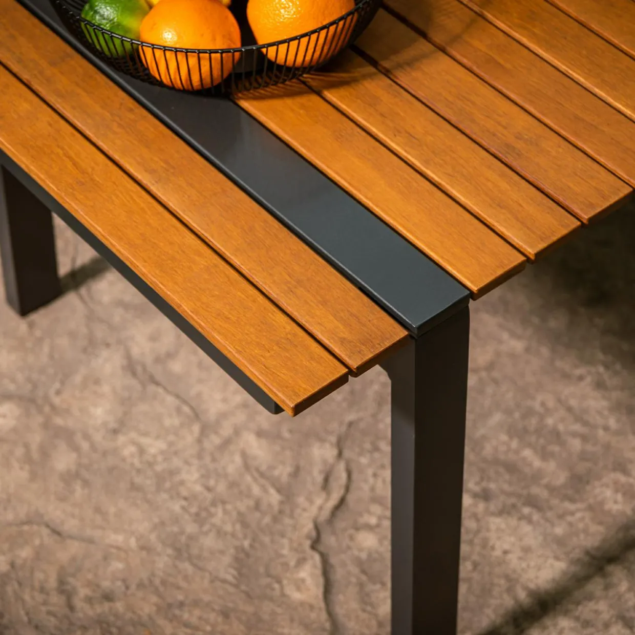 Komplet ogrodowy szary HENTILLA