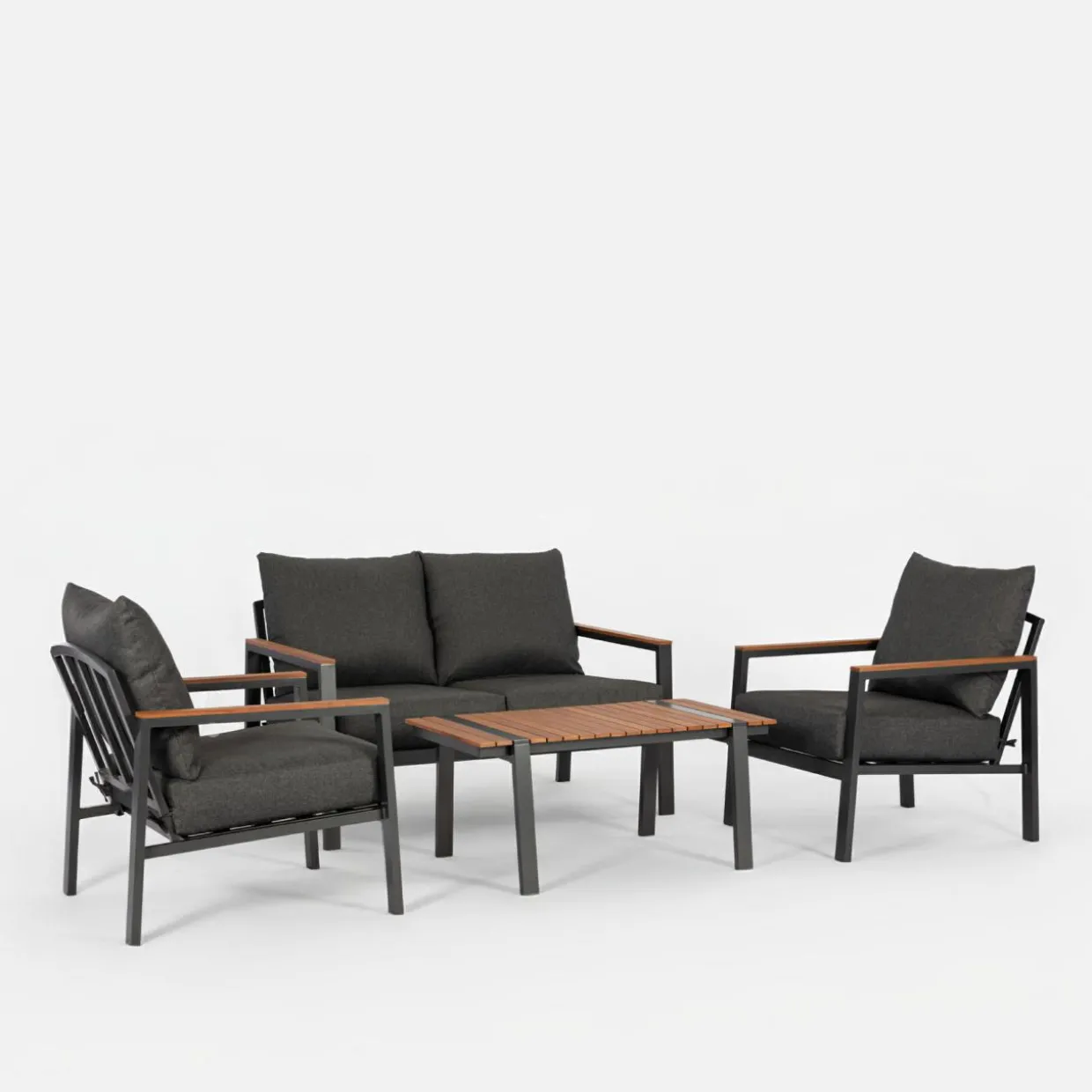 Komplet ogrodowy szary HENTILLA