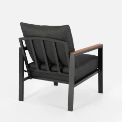 Komplet ogrodowy szary HENTILLA