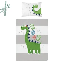 Komplet pościeli bambusowej, dinozaur 90x120 cm