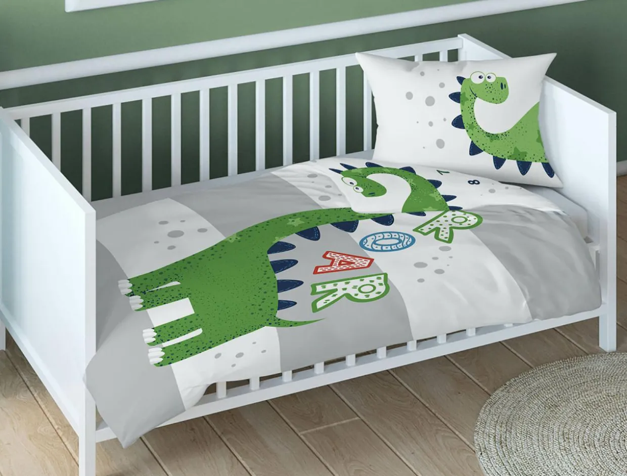 Komplet pościeli bambusowej, dinozaur 100x135 cm