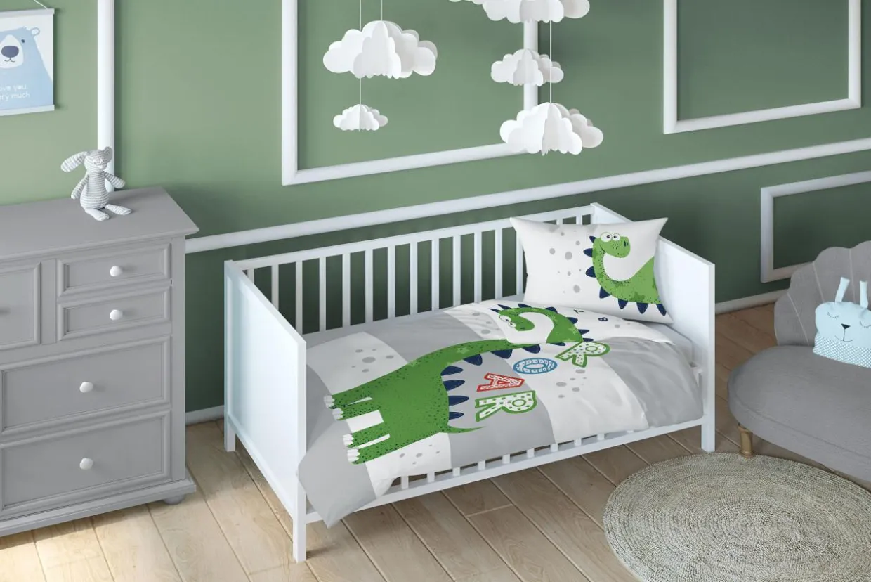 Komplet pościeli bambusowej, dinozaur 100x135 cm