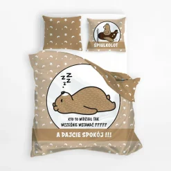 Komplet pościeli bawełnianej SPOKO SPANKO śpiulkolot 160x200 cm