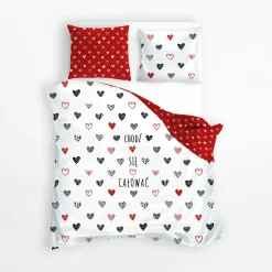 Komplet pościeli bawełnianej SPOKO SPANKO pocałunki 160x200 cm