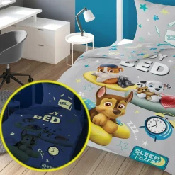 Komplet pościeli bawełnianej FLUO PSI PATROL 160x200 cm