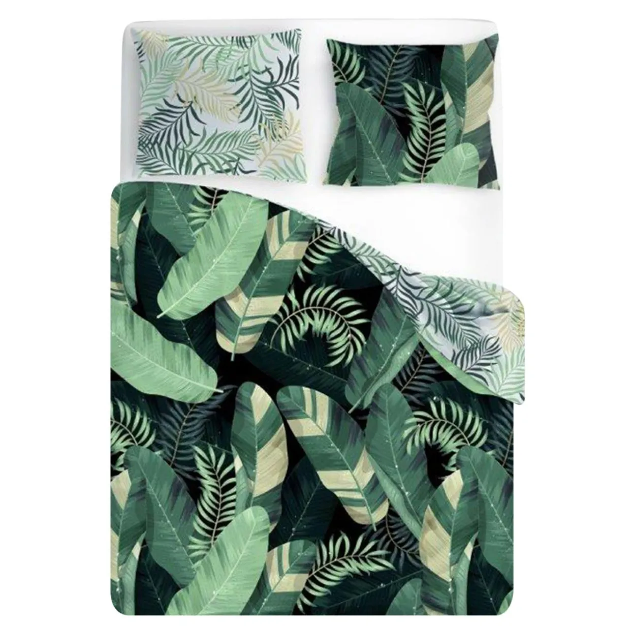 Komplet pościeli bawełnianej w liście bananowca TRENDY 220x200 cm