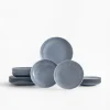 Komplet talerzy szaro-niebieski DAISY SEASIDE 18 el.