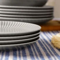 Komplet talerzy szary DAISY CLOUD 18 el.
