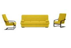 Komplet wypoczynkowy musztardowy BAKU