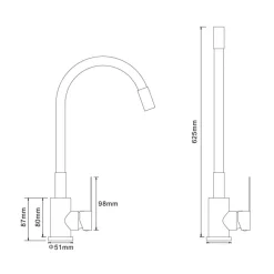 Komplet zlewozmywak granitowy czarny ALVEUS SHOT 59X44 z baterią elastyczną