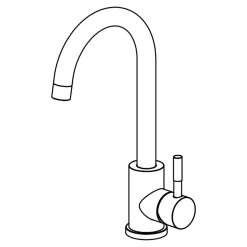 Komplet zlewozmywak QUADRON czarny AVENIR SMART 40X45 cm z baterią